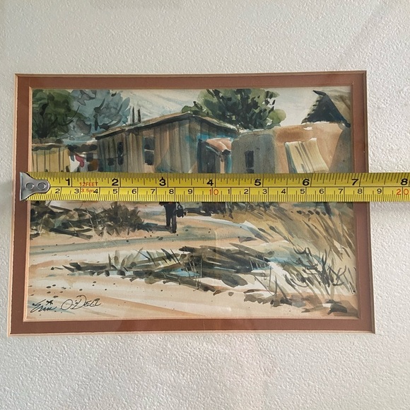 SHANTY TOWN by Erin O’Dell Watercolor Framed Original Art Artwork Arizona Artist - Picture 7 of 9